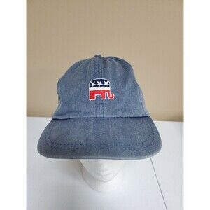 Vintage Jean Republican Elephant Ball Cap Hat - USA Politics- OC Trump